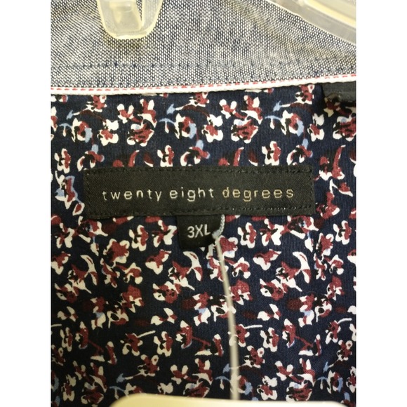 Men's Twenty Eight Degrees Button Up All Over Floral Print 3XL - Picture 8 of 8